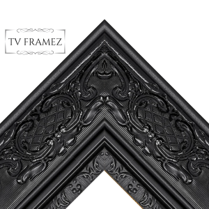 Midnight Royale Black Baroque TV Frame